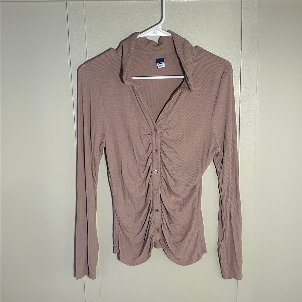 NWOT Old Navy Ribbed Knit Button Down Shirt